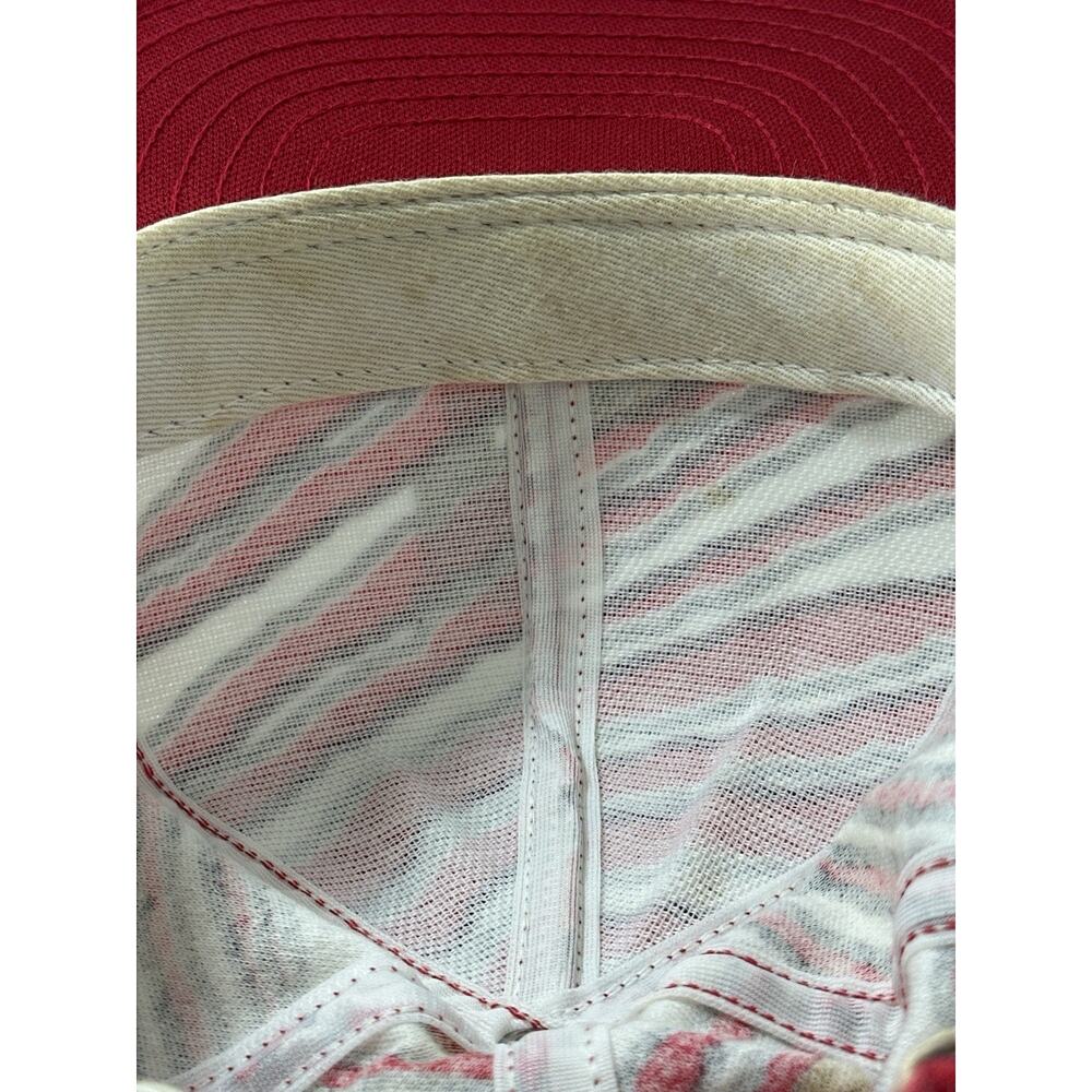 Vintage 1990s UNLV Rebels Zubaz Snapback Hat AJD Made USA NCAA Cap Red Gray - Picture 13 of 13